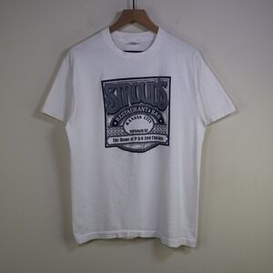Vintage 90s Strouds Restaurant Kansas City T-Shirt Large‎ KCMO White Cotton